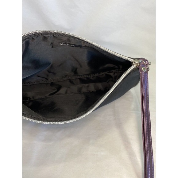 Lancome Signature Black & Purple Makeup Cosmetic Nylon Handbag Clutch Purse NWOT - Picture 7 of 8